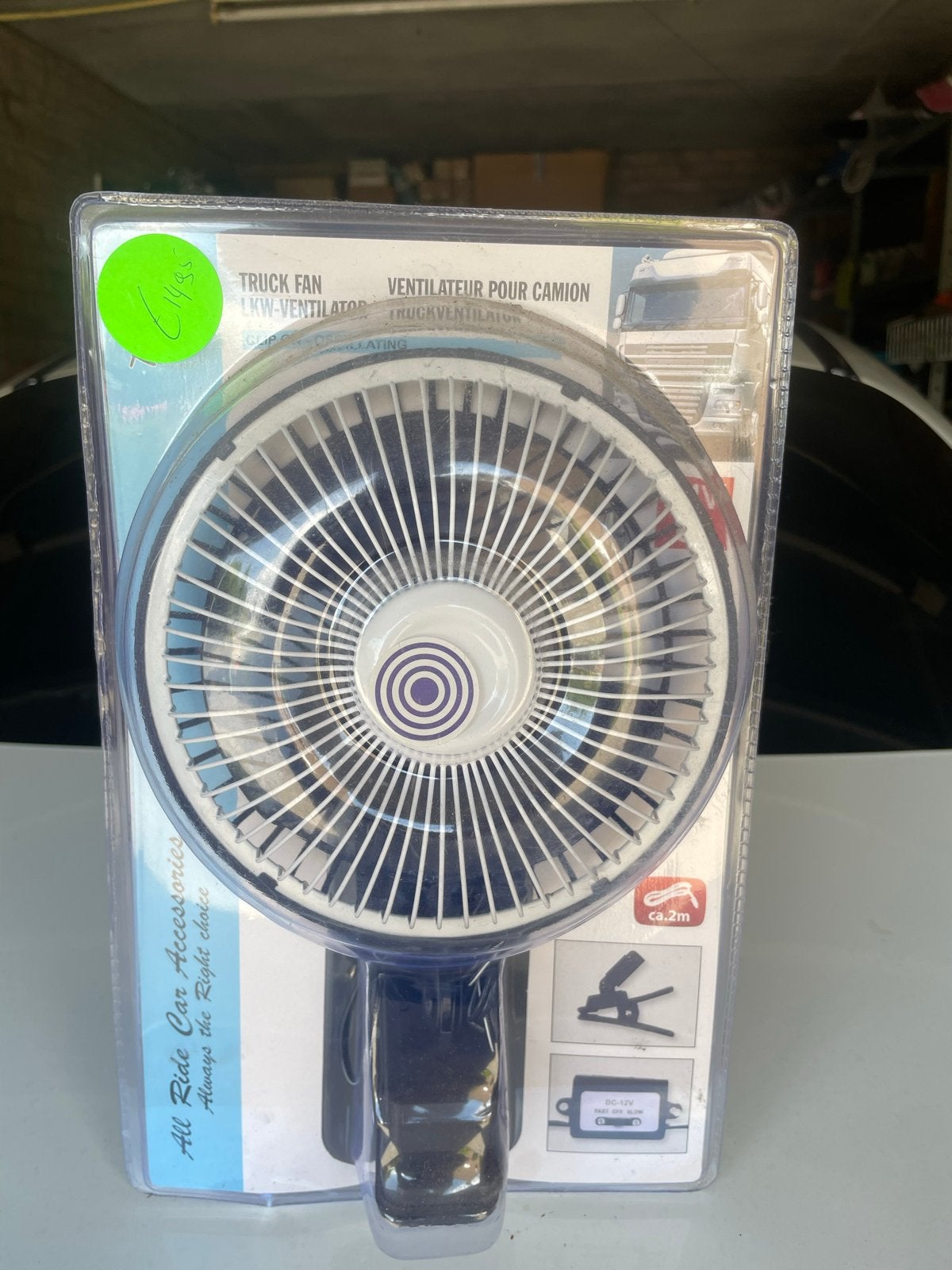 24V Ventilator met klem, vaste/oscillerende stand, regelbaar, Ophalen of Verzenden, Nieuw