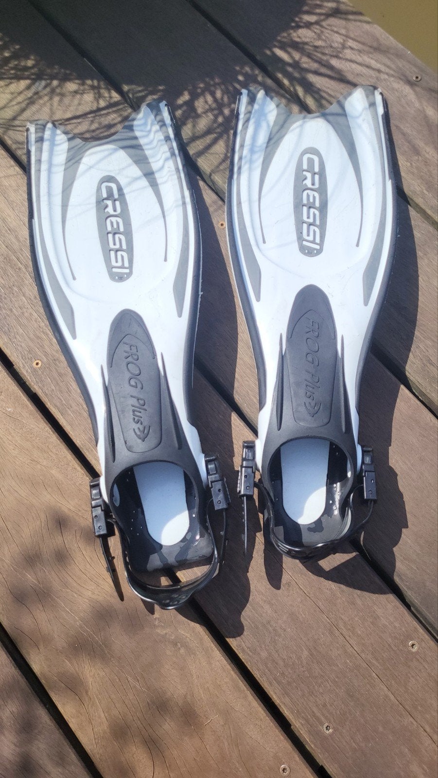 Cressi Frog Plus Duikvinnen - Maat L-XL verstelbaar, Watersport en Boten, Duiken, Ophalen of Verzenden, Gebruikt, Zwem- of Duikvliezen