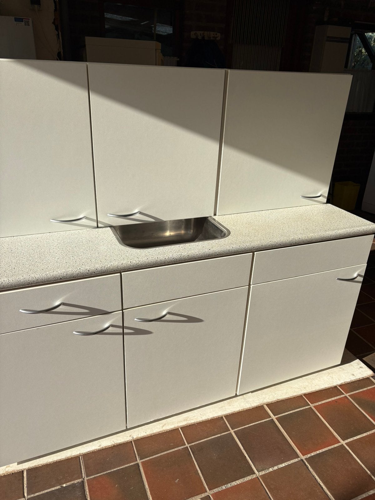 Keukenblok 160 cm breed, Huis en Inrichting, Ophalen, Gebruikt, Wit