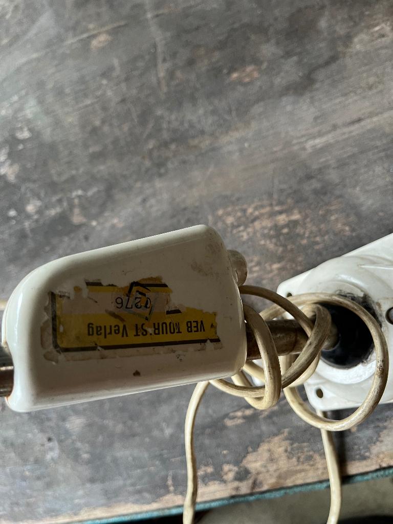 Vintage DDR Werkplaatslamp Atelierlamp, Ophalen, Gebruikt