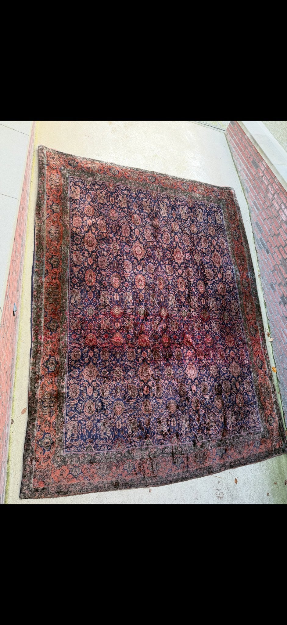 Groot Perzisch kleed - 2,90 x 3,90 meter, Ophalen, Gebruikt, Blauw, 200 cm of meer