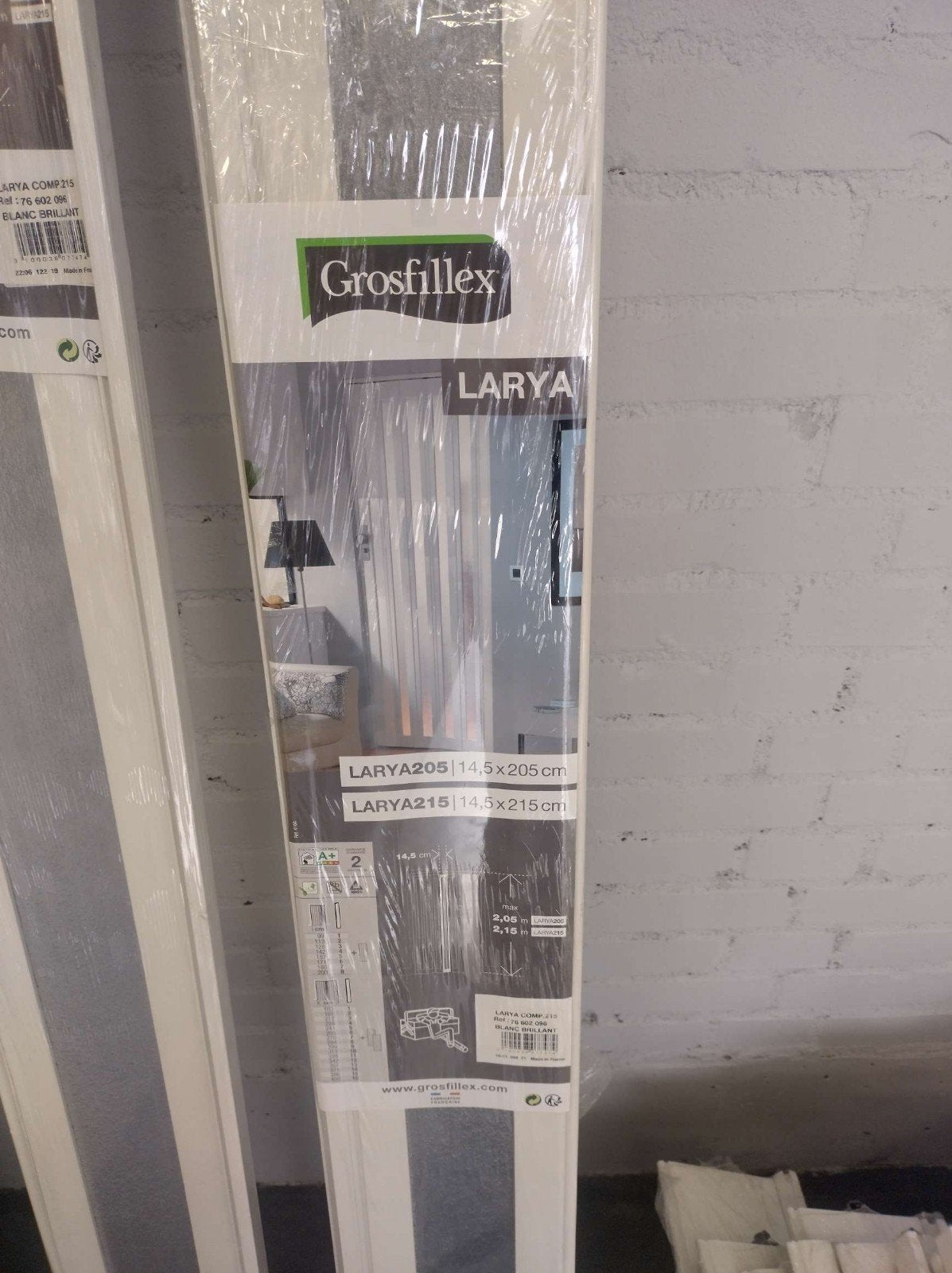 Extra lamellen wit met glas voor Grosfillex Larya vouwdeur, Doe-het-zelf en Verbouw, Minder dan 80 cm, Overige typen, Nieuw, Ophalen of Verzenden