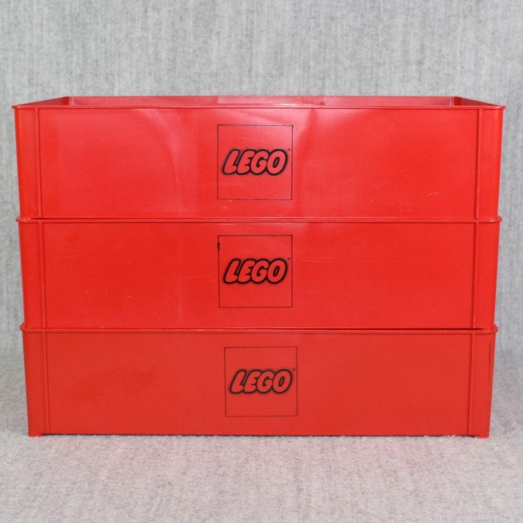 3x lego vintage rode sorteerbakken opbergbakken jaren 80, Ophalen of Verzenden, Gebruikt, Overige typen, Lego