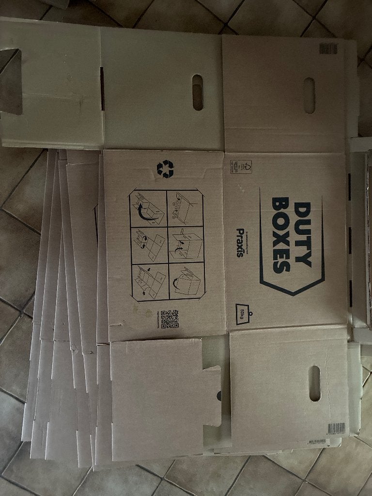 Verhuisdozen +/- 15 dozen, Ophalen, Doos, 40 tot 60 cm, 50 tot 75 cm