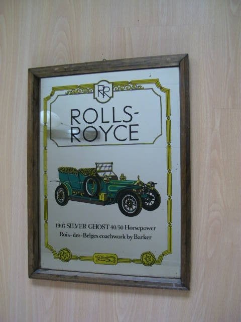 Spiegel Rolls-Royce 1907 Silver Ghost 40/50 Horsepower 41x31, Ophalen of Verzenden, Zo goed als nieuw, Auto's