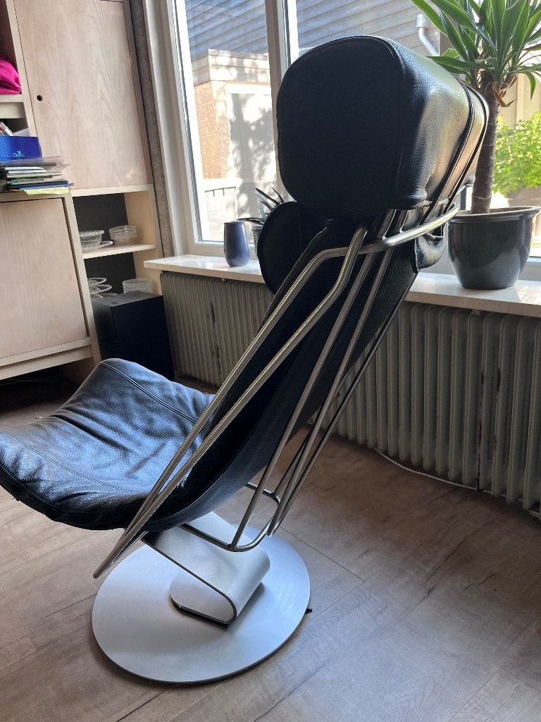 Fauteuil, Stouby Interdane, Oluf Lund, Ophalen, Zo goed als nieuw, Leer, 50 tot 75 cm