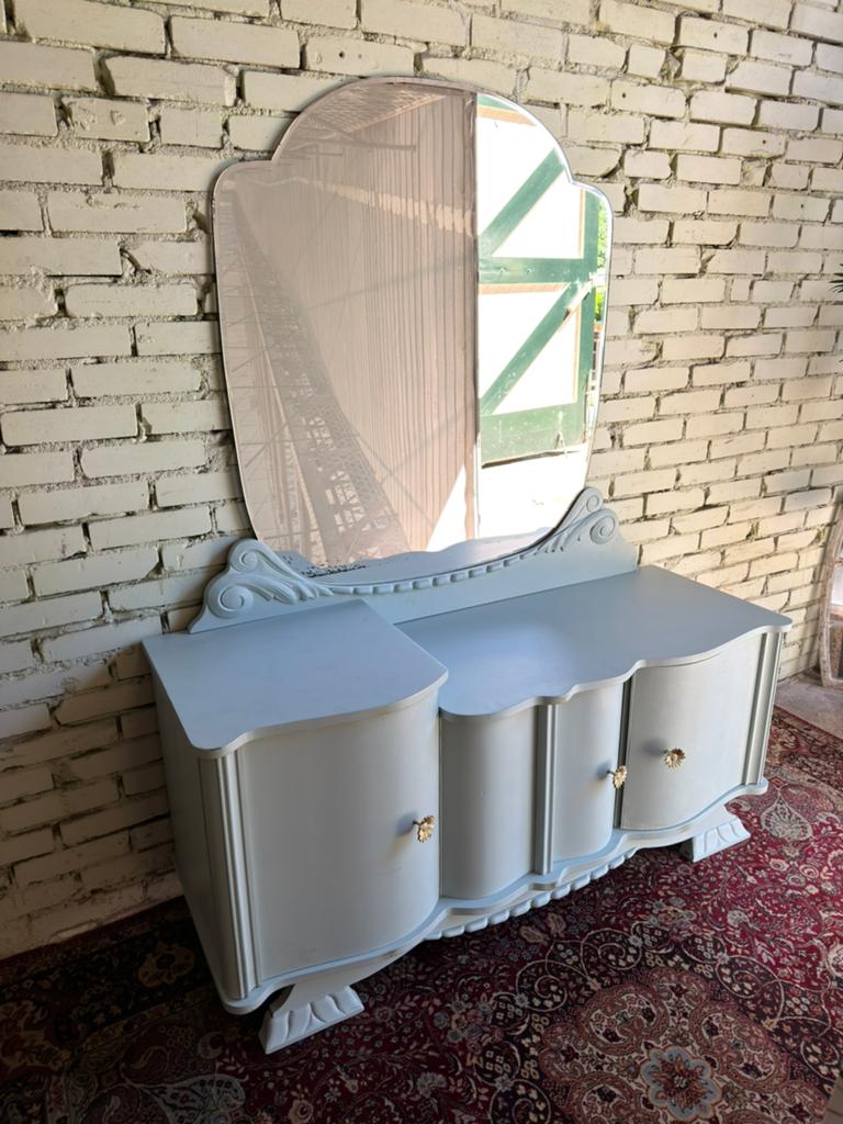 Brocante kastje met spiegel., Ophalen of Verzenden, Zo goed als nieuw, 50 tot 100 cm, Minder dan 100 cm