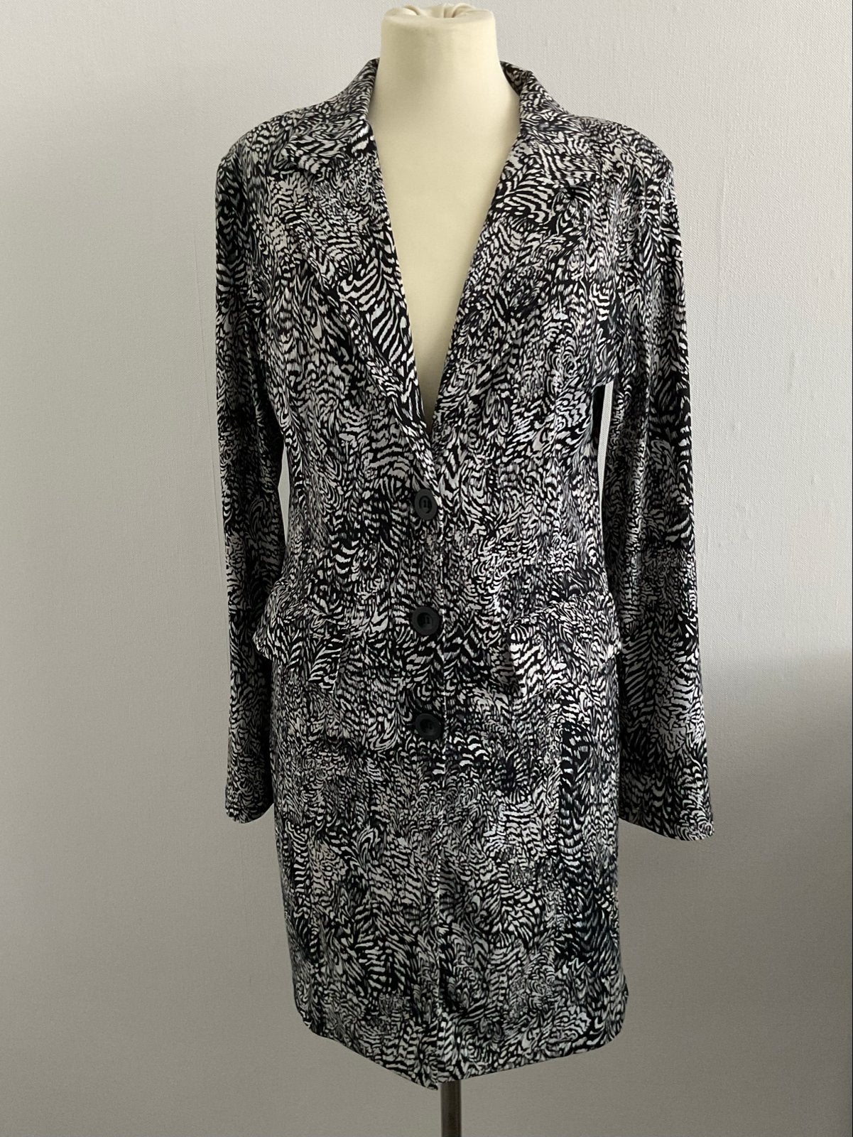Zoso blazer zwart-wit travelstof maat M nieuw, Kleding | Dames, Maat 38/40 (M), Meerkleurig, Nieuw, Ophalen of Verzenden