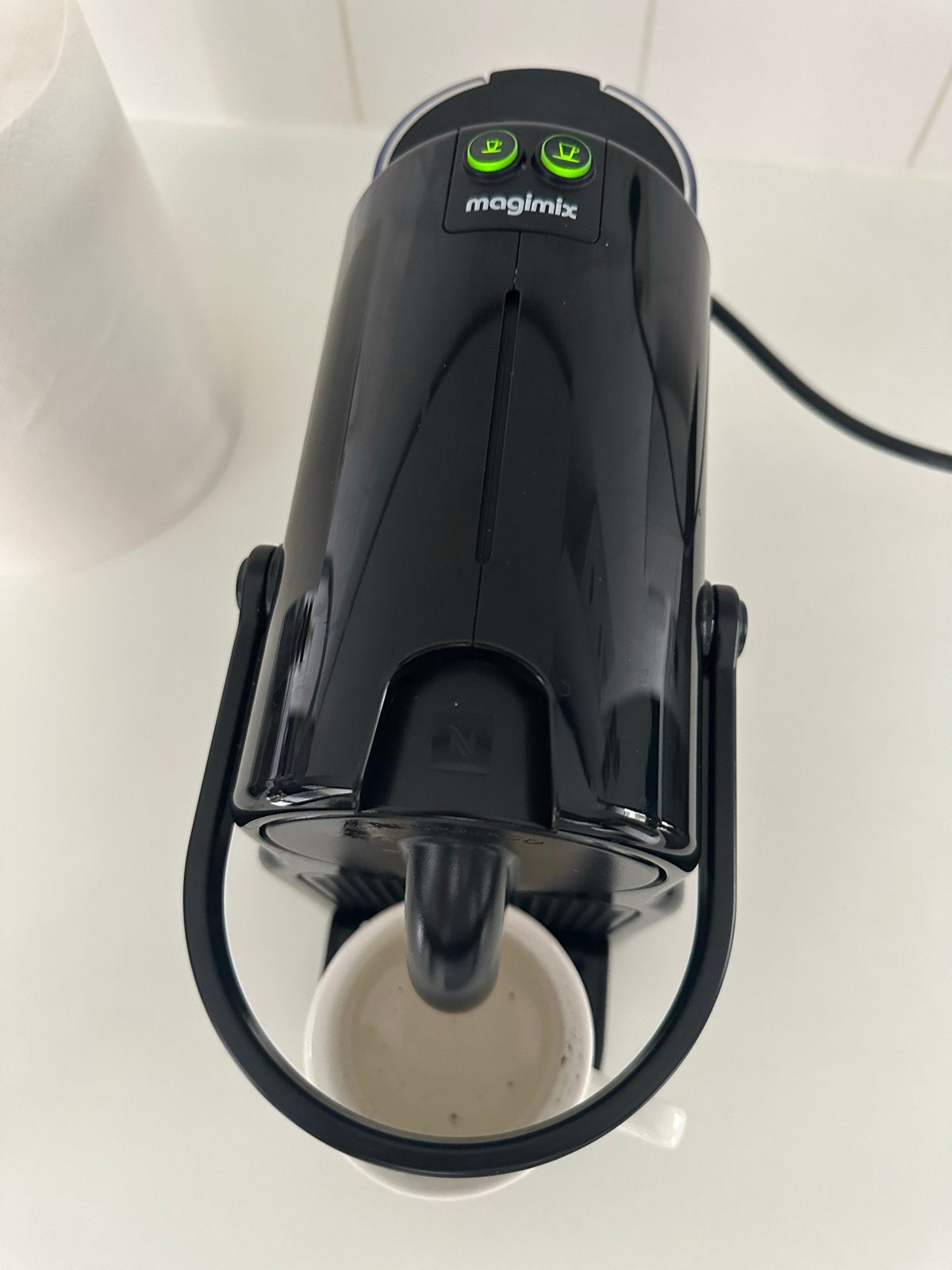 Nespresso Magimix Inissia koffiezetapparaat - Zwart, Witgoed en Apparatuur, Koffiepads en cups, Gebruikt, Koffiemachine, Ophalen of Verzenden