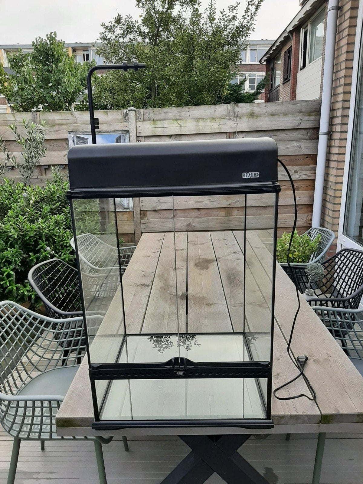 Zwarte Terrarium 45 bij 45 bij 60, Dieren en Toebehoren, Ophalen, Zo goed als nieuw