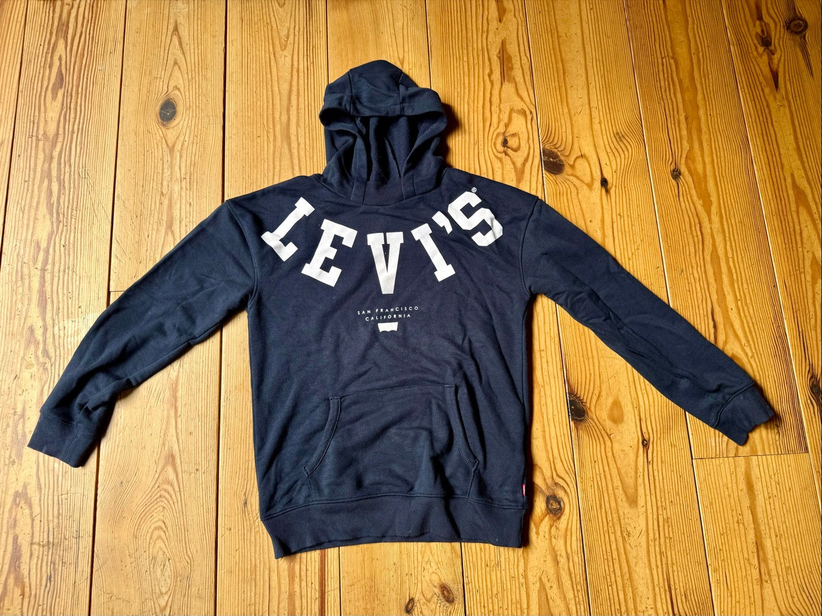 Levi's hoodie donkerblauw maat 164, Kinderen en Baby's, Ophalen of Verzenden, Zo goed als nieuw, Jongen of Meisje, Shirt of Longsleeve