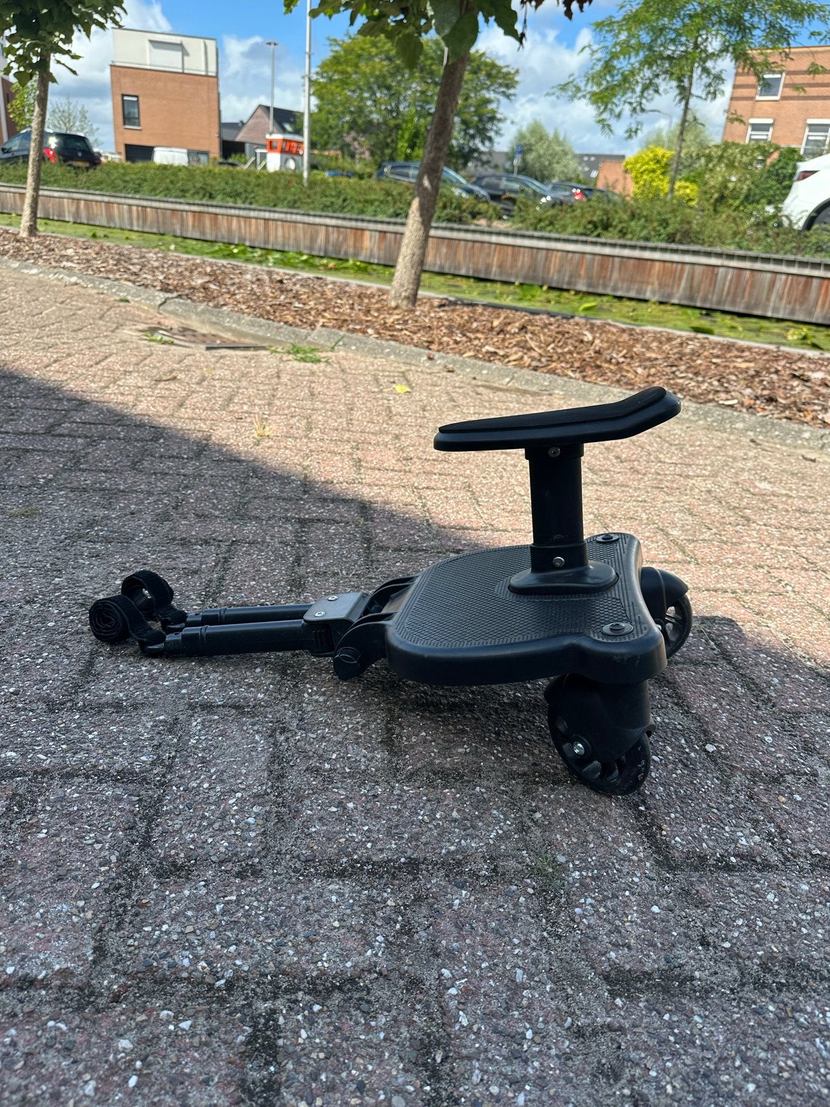 Meerijdplankje met zitje voor kinderwagen - universeel, Ophalen, Gebruikt, Overige merken