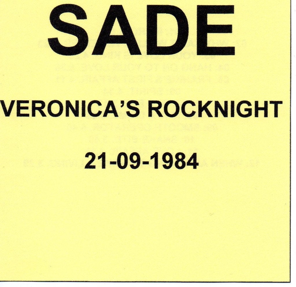SADE - VERONICA'S ROCKNIGHT (21-09-1984) (CD), Pop, Inclusief doosje, Ophalen of Verzenden, Zo goed als nieuw