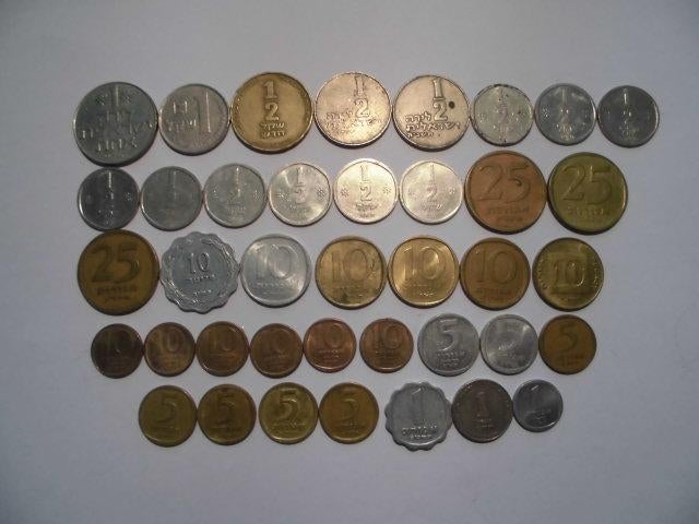 39 munten israel lira,sheqel,agorot,prutah 1952/1988, Ophalen of Verzenden, Midden-Oosten, Setje