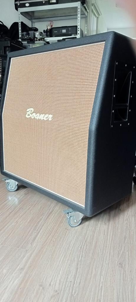 Bogner stereo 4x12 v30 UK en G12T-75 UK met hoes, Ophalen, Gebruikt, 100 watt of meer