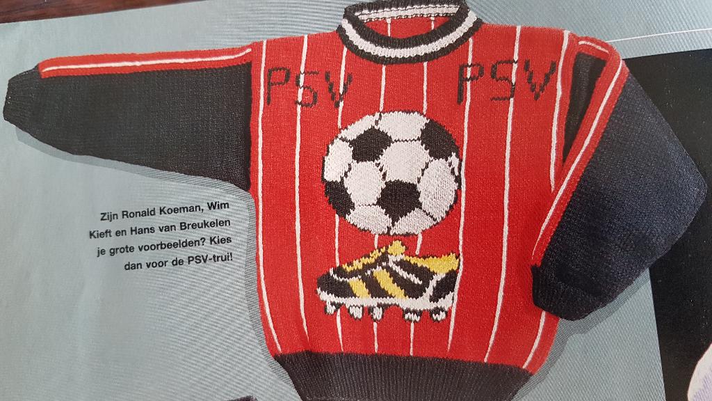 PSV Voetbaltrui breipatroon, Ophalen of Verzenden, Zo goed als nieuw, Breien, Patroon of Boek