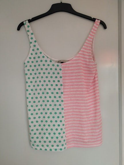 Bershka dames zomer top met streep en stip motieven, Overige kleuren, Gedragen, Bershka, Ophalen of Verzenden