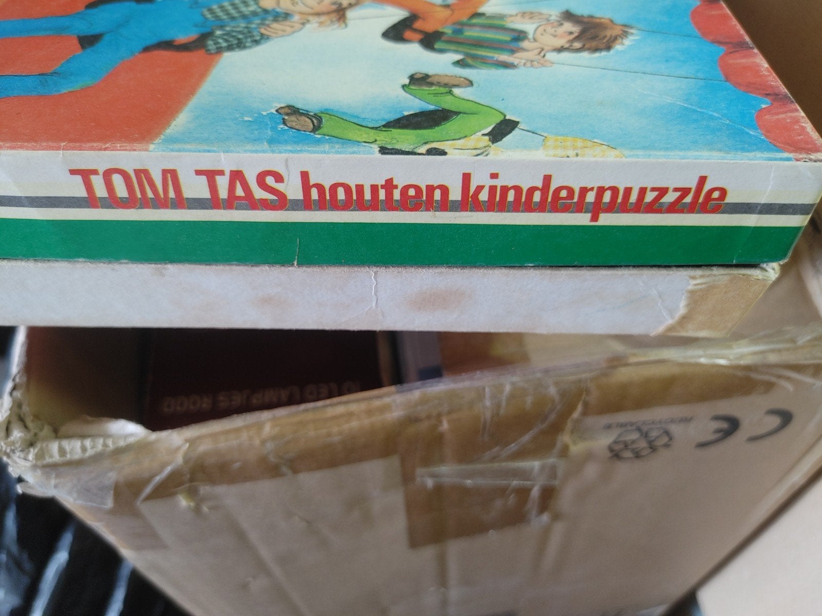 Tom en Tas Houten Kinderpuzzel, 2 tot 4 jaar, Gebruikt, Ophalen of Verzenden, Van hout