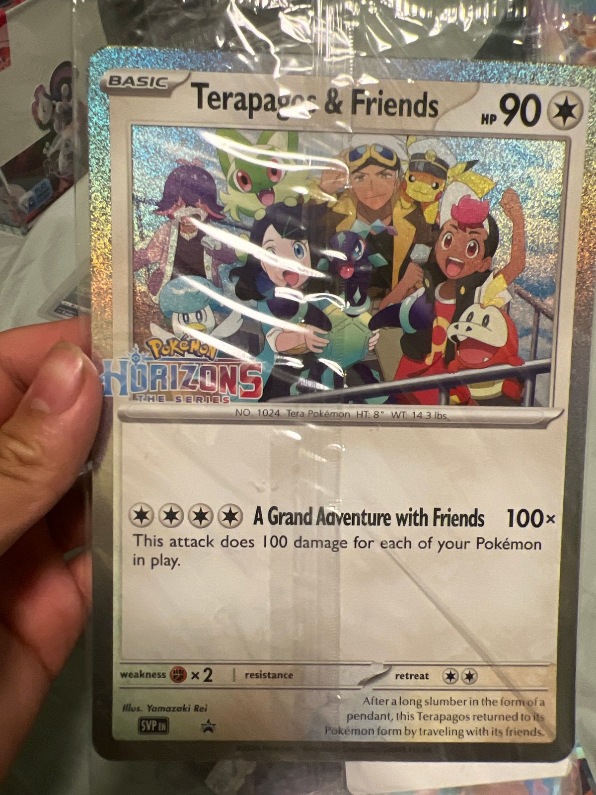 Pokémon TCG: Terapagos & Friends (SVP EN) - Holo Promo, Ophalen of Verzenden, Zo goed als nieuw, Losse kaart, Foil