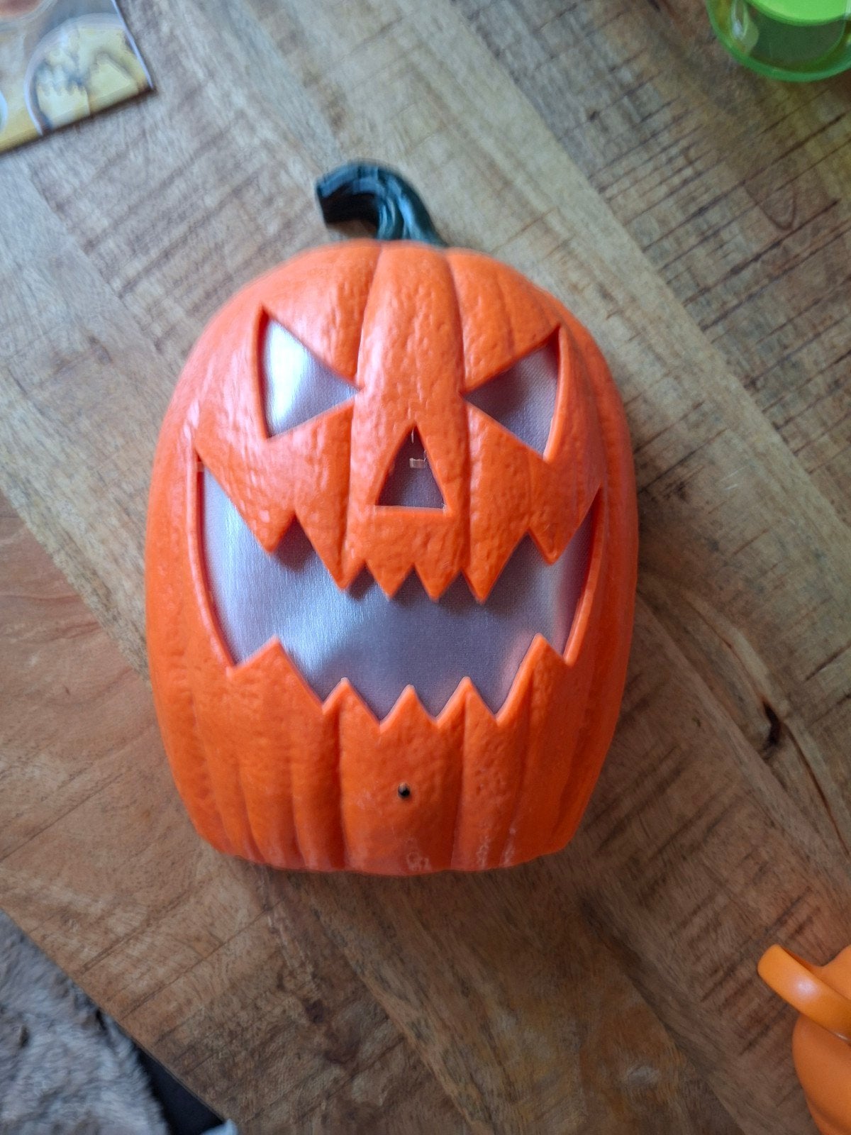 Halloween pompoen met licht, geluid en bewegingssensor, Ophalen, Gebruikt, Feestartikel, Halloween of Griezel