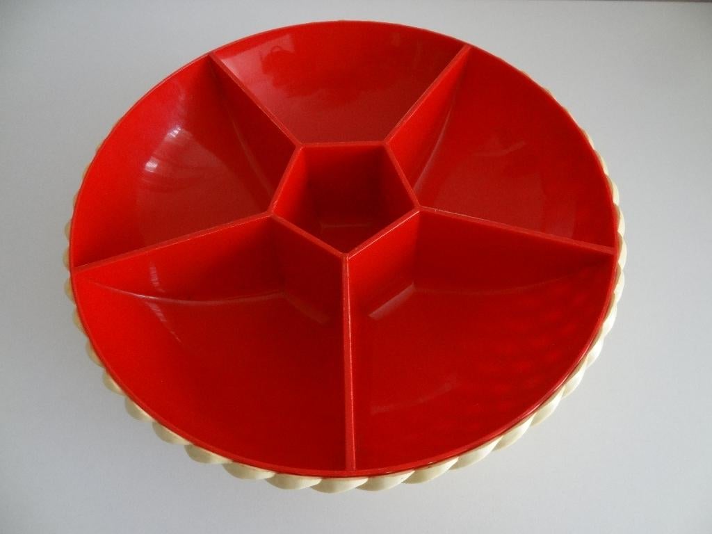Vintage snackschaal Emsa, Huis en Inrichting, Woonaccessoires | Schalen en Manden, Ophalen, Kunststof, Gebruikt, Schaal