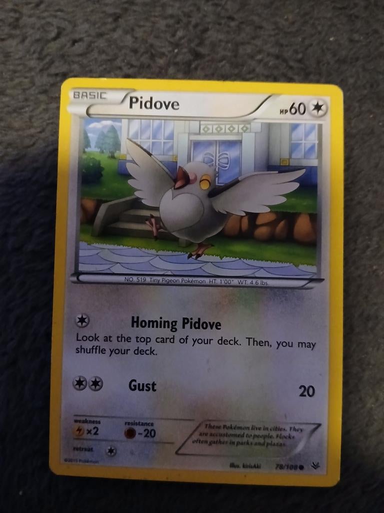 Pidove #78 Pokemon Roaring Skies LP, Ophalen of Verzenden, Zo goed als nieuw, Losse kaart