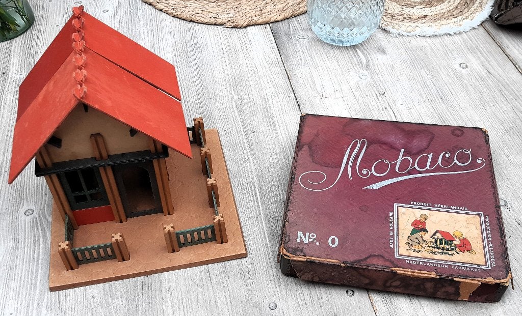 Mobaco bouwdoos No. 0 compleet met bouwboekje, Ophalen of Verzenden