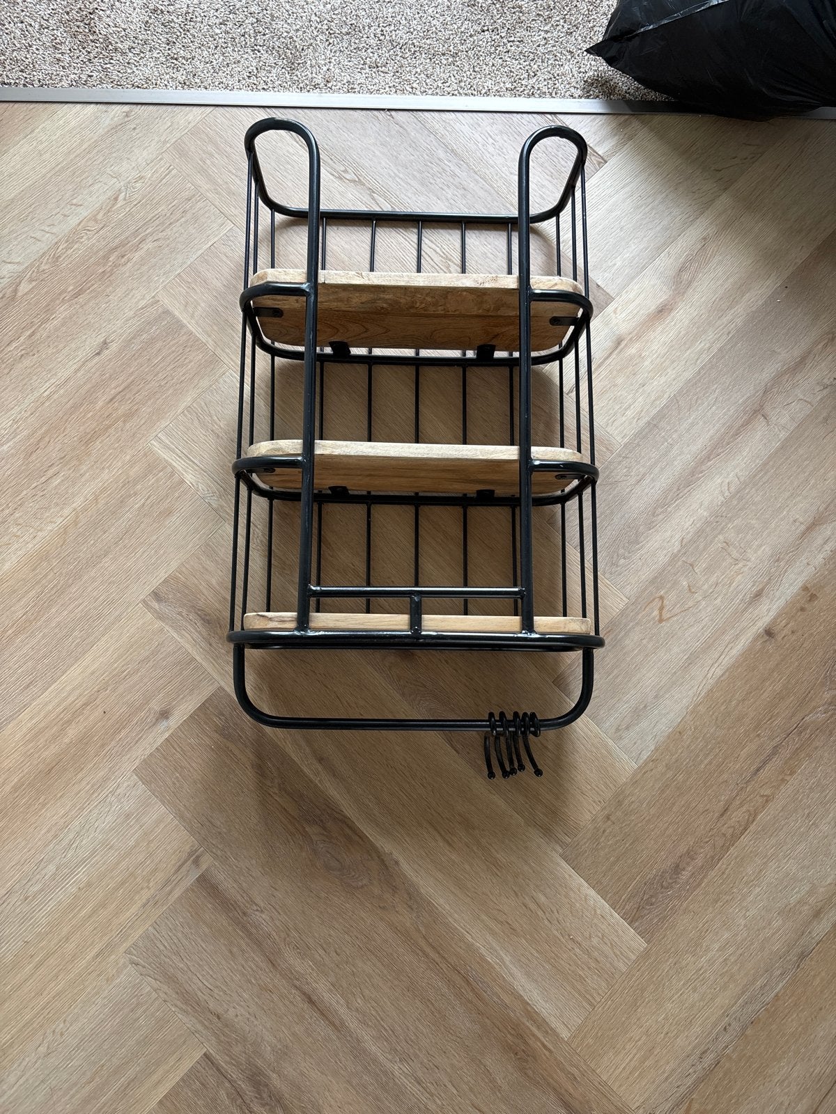 Mooi wandrekje met 3 planken en haakjes, Huis en Inrichting, Ophalen, Gebruikt