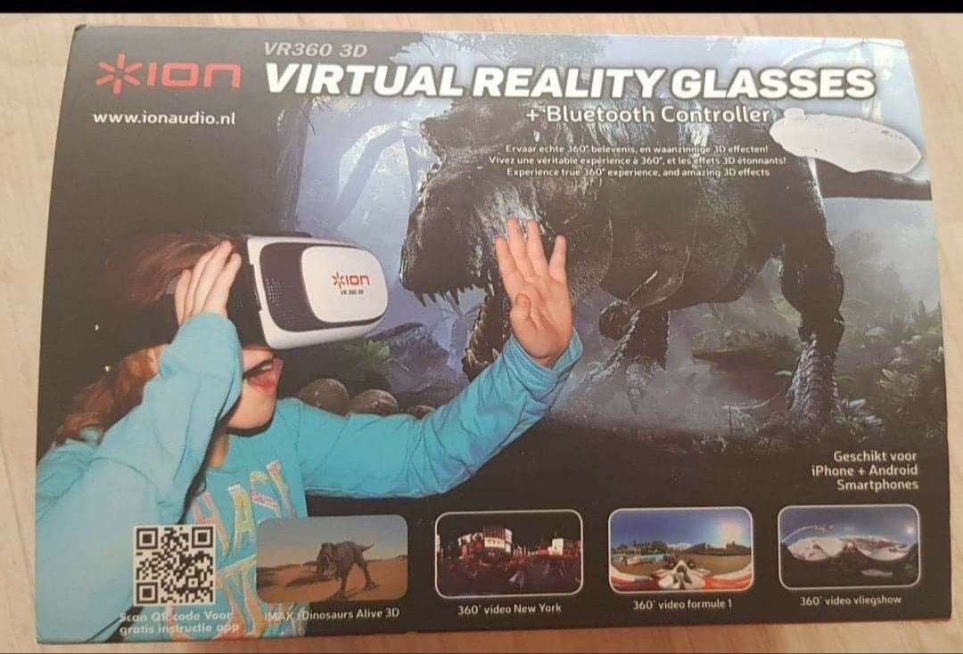 ION VR360 3D Virtual Reality Bril + Bluetooth Controller, Ophalen of Verzenden, Nieuw, VR-bril, Telefoon