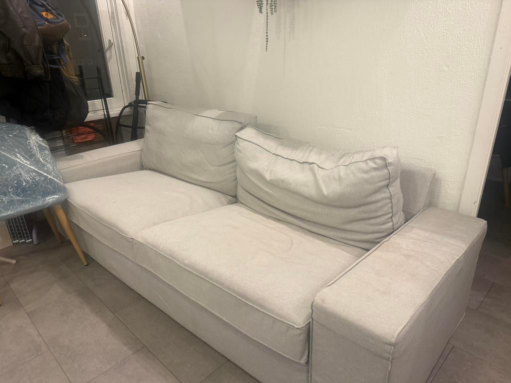 Ikea Kivik Couch 3 seater + ottoman, Kunststof, Gebruikt, 100 tot 125 cm, Driepersoons