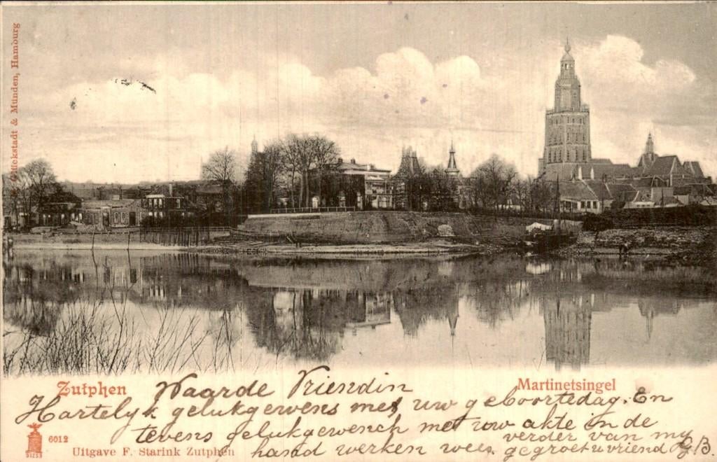 Zutphen - Martinetsingel - Gezicht, Ophalen of Verzenden, Voor 1920, Gelopen, Gelderland