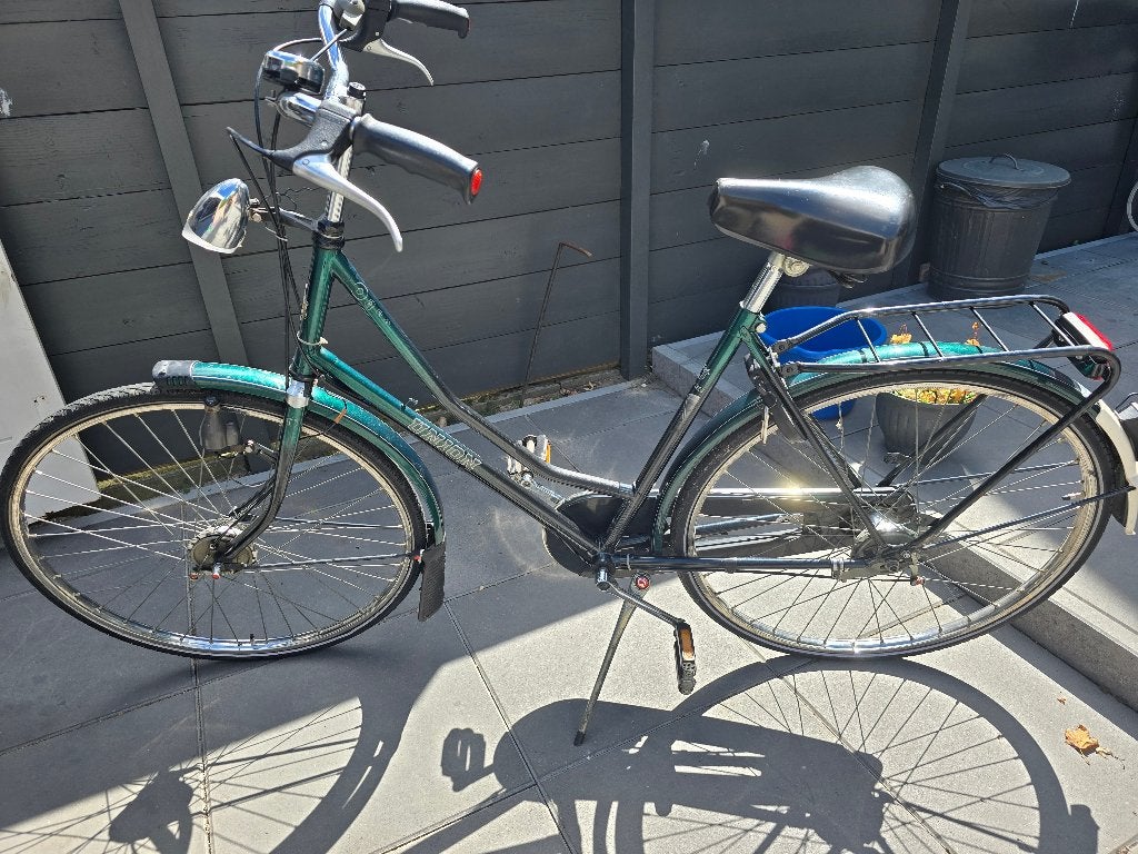 Fiets groen merk Union, Versnellingen, Trommelrem, Ophalen, Overige merken