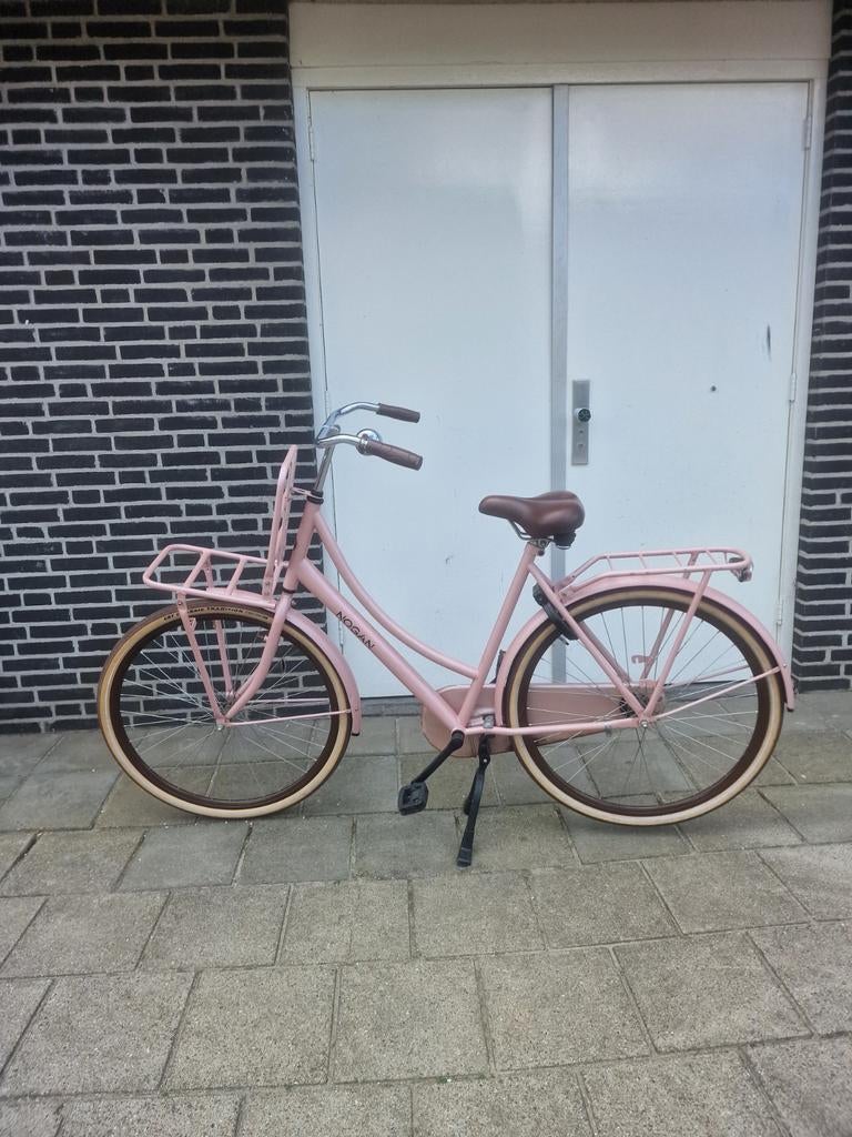 Nogan Damesfiets - Roze Stadsfiets met Voordrager, Terugtraprem, Gebruikt, 50 tot 53 cm, Ophalen