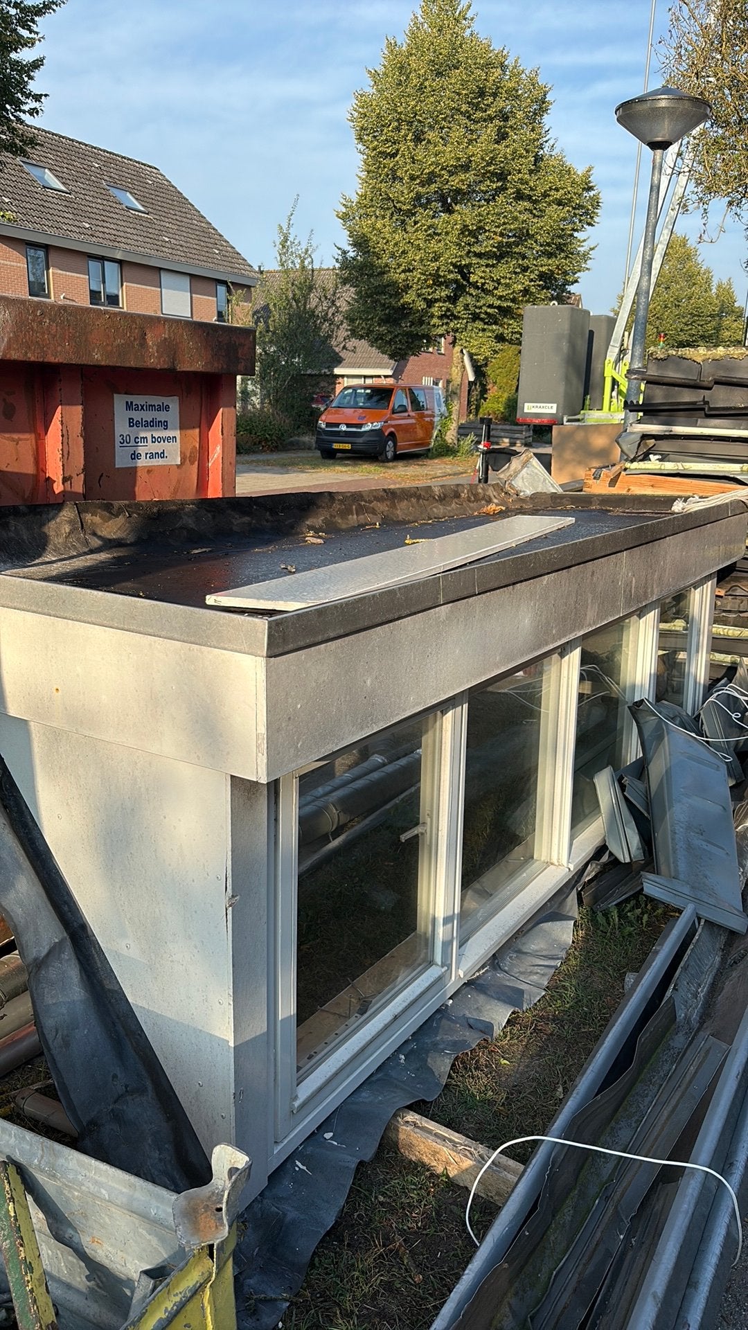 Dakkapel hardhout met thermopane glas, Ophalen, Gebruikt, Dakkapel, 225 cm of meer