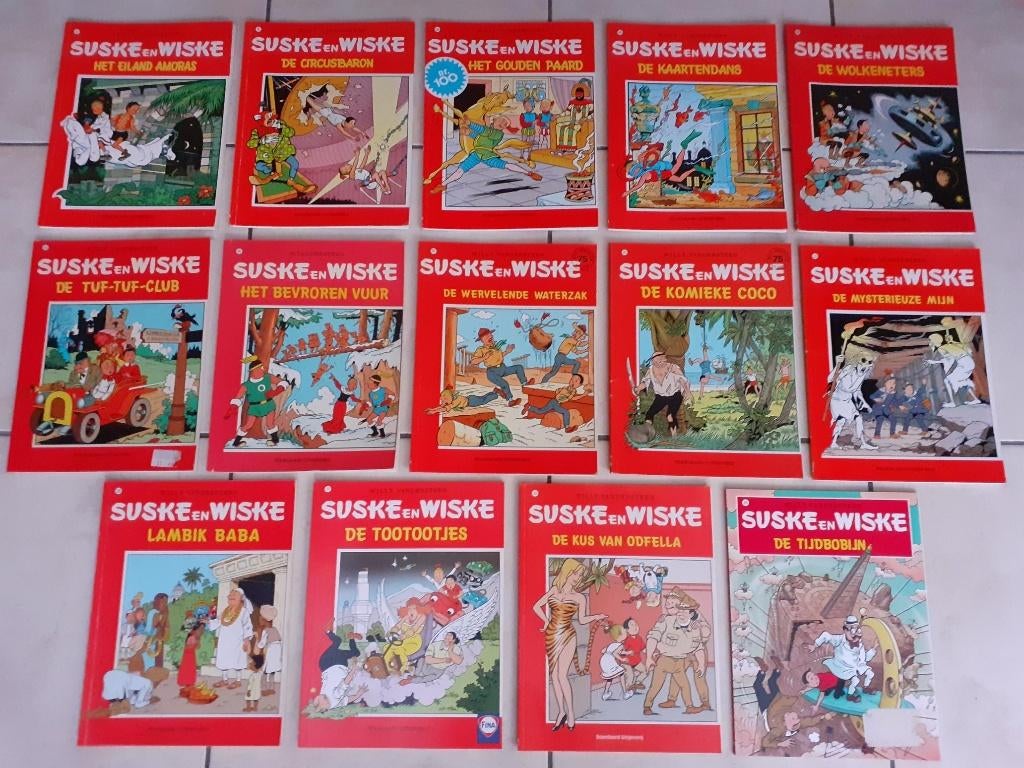 Partij van 15 Suske en Wiske strips, Meerdere stripboeken, Ophalen, Zo goed als nieuw, Willy Vandersteen / Paul Geerts