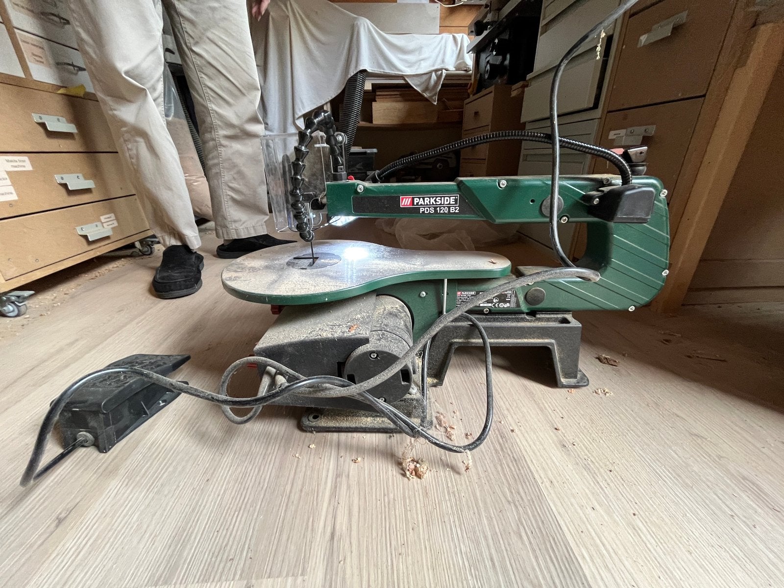 Parkside PDS 120 B2 Figuurzaagmachine, Ophalen, Minder dan 30 mm, Gebruikt, Figuurzaag