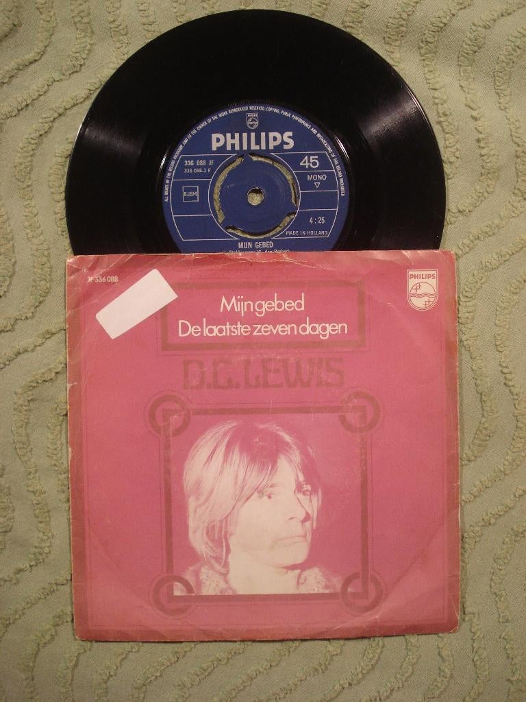 D.C. Lewis 7" Vinyl Single: ‘Mijn gebed’ (Nederland), Cd's en Dvd's, Vinyl Singles, Ophalen of Verzenden, Gebruikt, Nederlandstalig