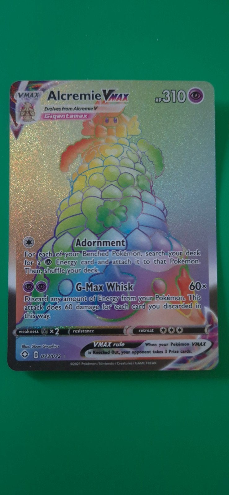 Alcremie V max 073/072, Hobby en Vrije tijd, Verzamelkaartspellen | Pokémon, Ophalen, Zo goed als nieuw