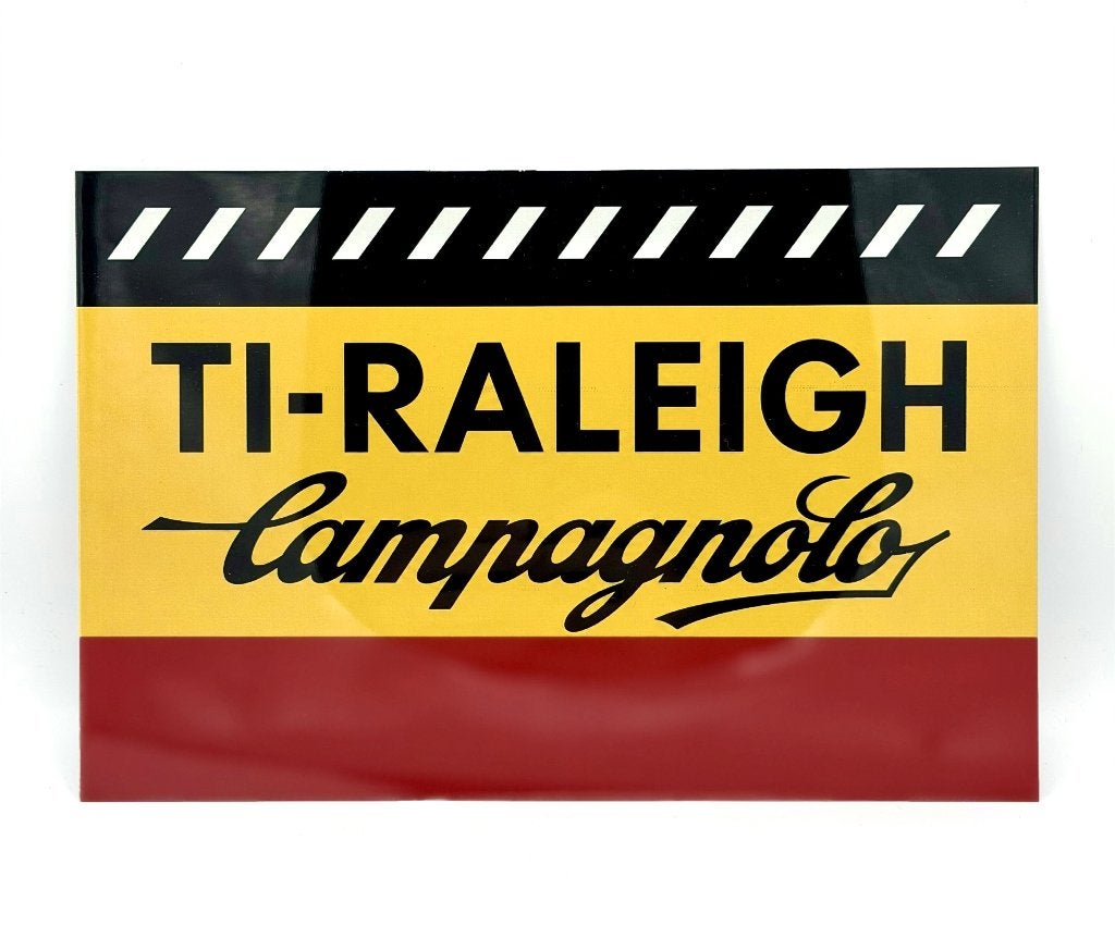 TI-Raleigh Campagnolo bord | racefiets | 20x30cm Merckx, Ophalen of Verzenden, Nieuw, Reclamebord