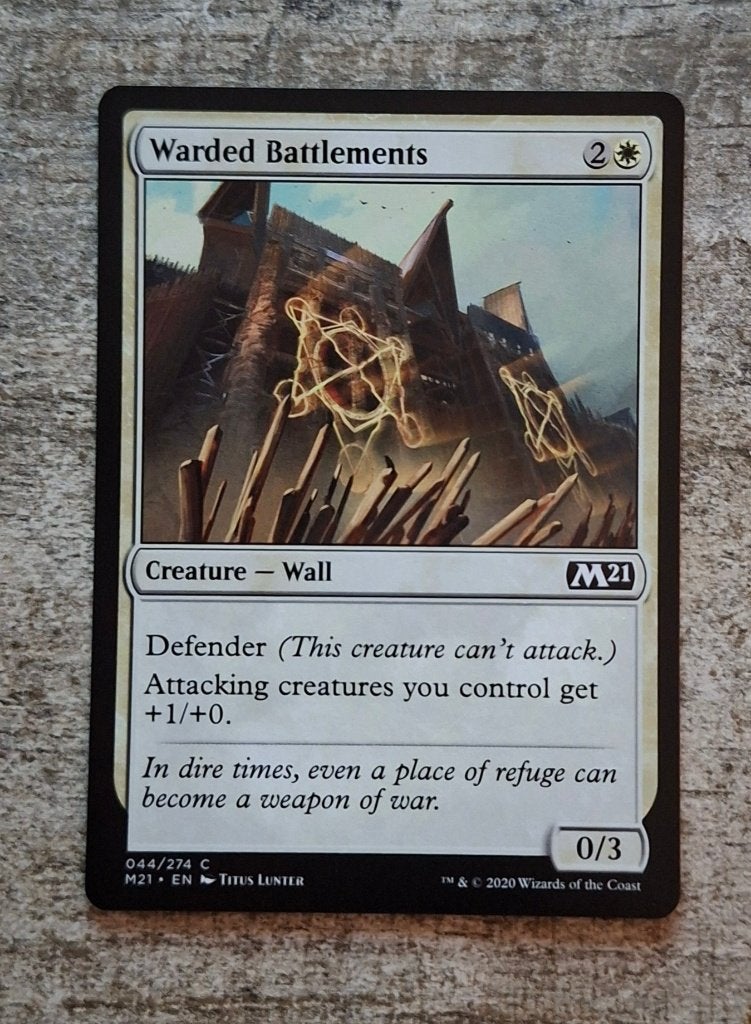 Warded Battlements - Magic the Gathering, Verzenden, Gebruikt, Losse kaart