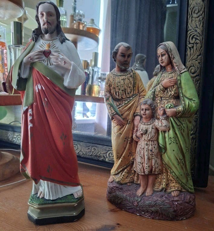 2 mooie beelden Maria, Jezus, Ophalen