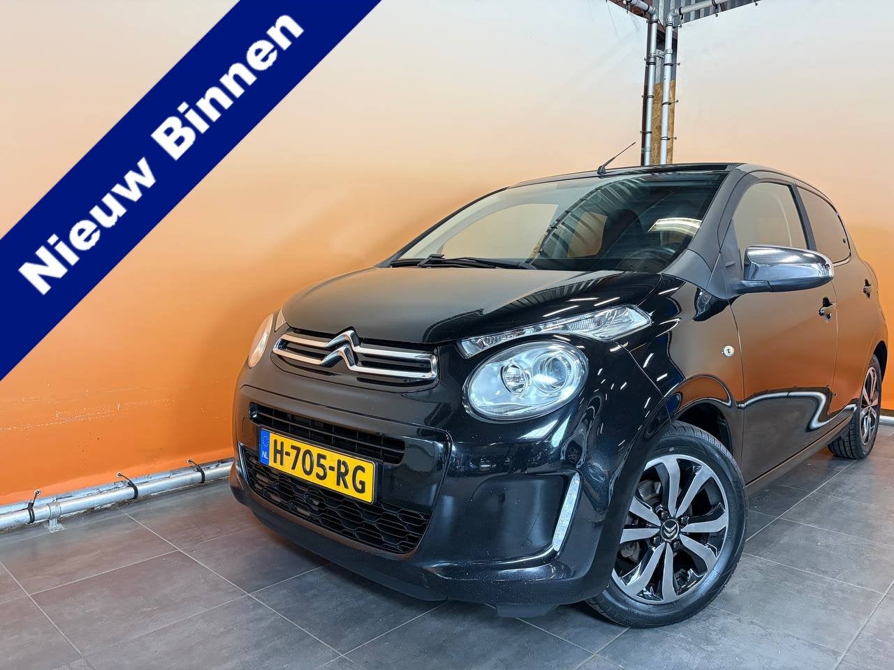 Citroën C1 1.0 VTi Airscape Shine elektr vouwdak | automaat, Euro 5, Stof, Gebruikt, Zwart