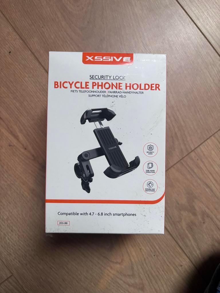 XSSIVE Fiets Telefoonhouder met Veiligheidsslot, Ophalen of Verzenden, Zo goed als nieuw