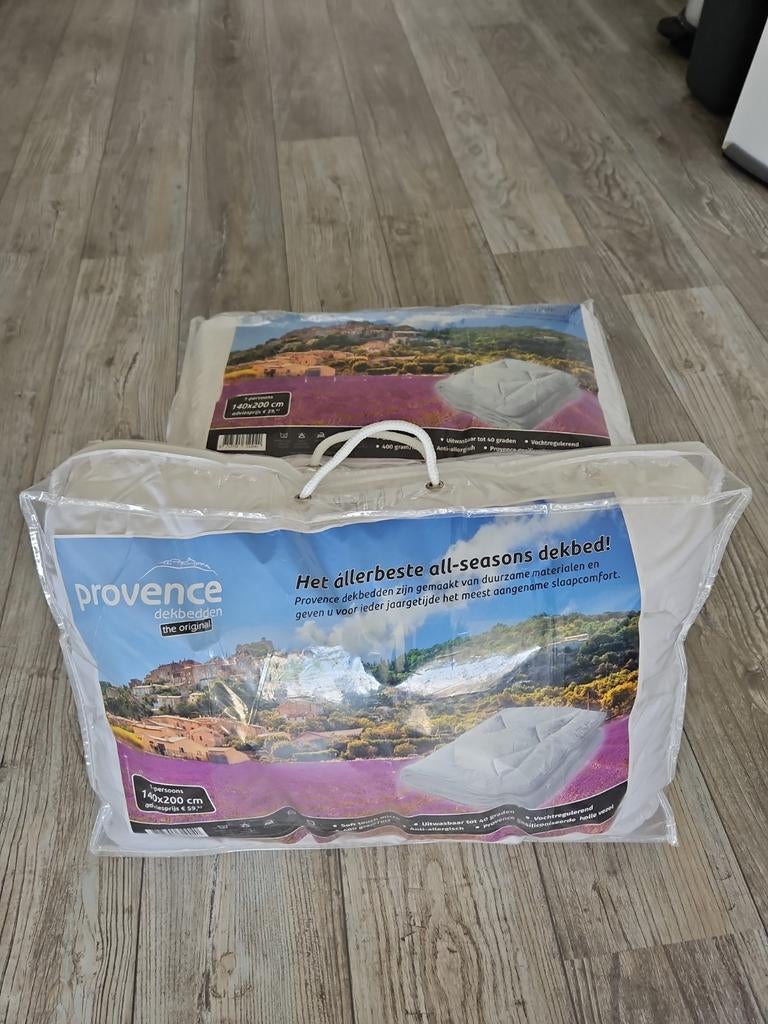 2x Provence dekbedden all seasons anti-allergie 140x200, Ophalen, Eenpersoons, Wit, Deken of Dekbed