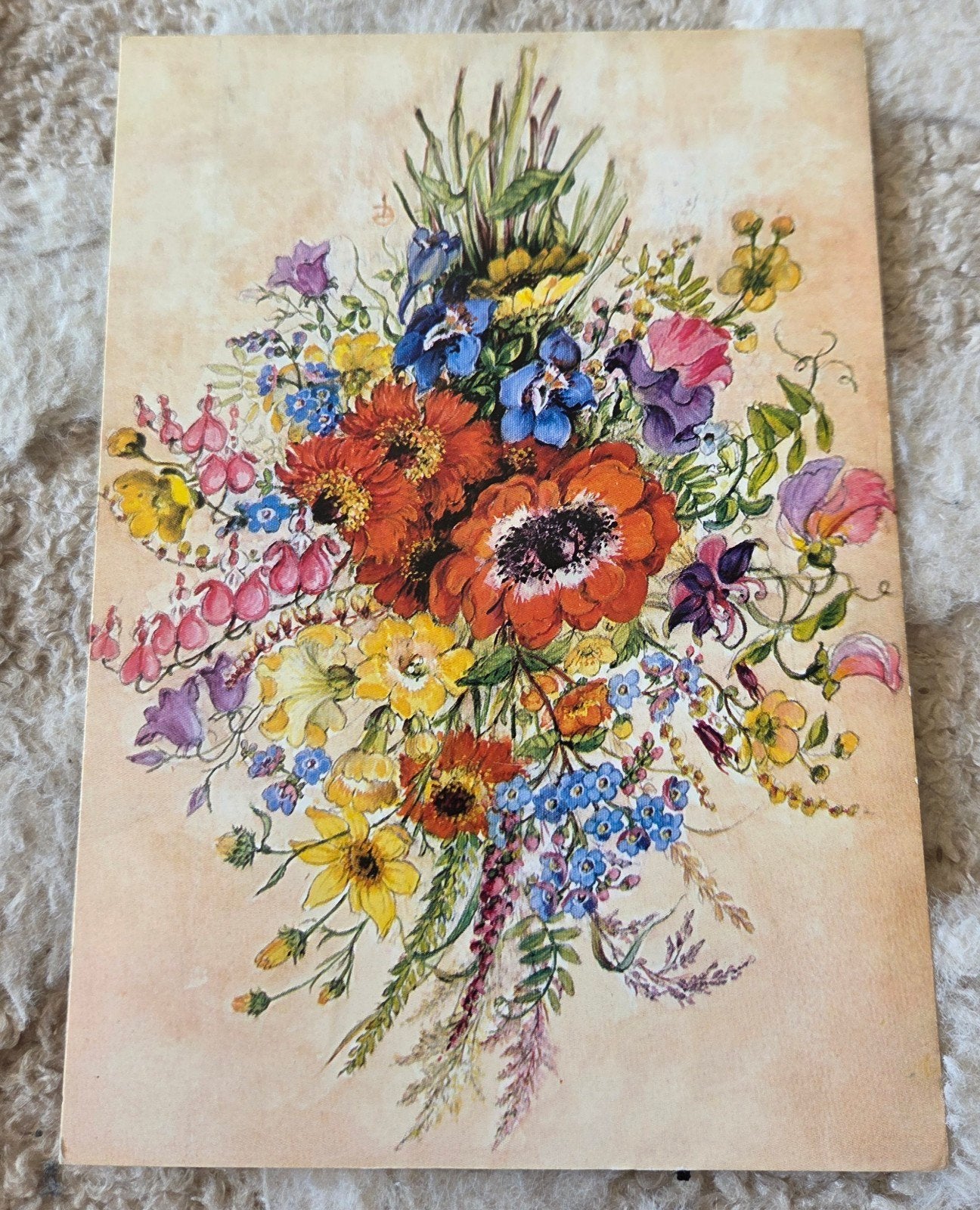 Bloemenboeket, Verzenden, 1960 tot 1980, Gelopen, Overige thema's