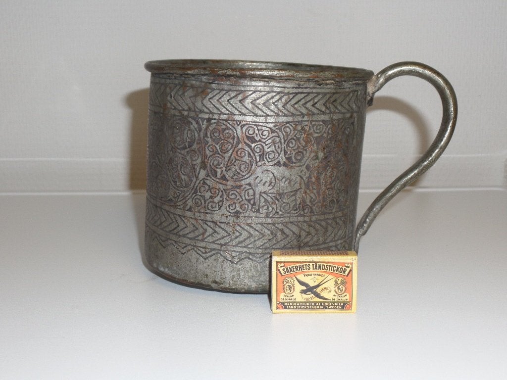 Maatbeker, Vernikkeld koper, 3 pints, handwerk-(#9207), Ophalen of Verzenden