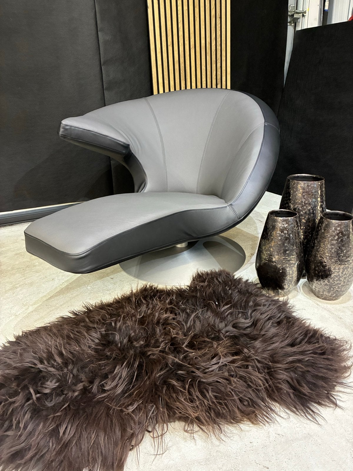 Leolux Parabolica fauteuil in nieuw Toledo leer, Ophalen, Leolux, ., Leer