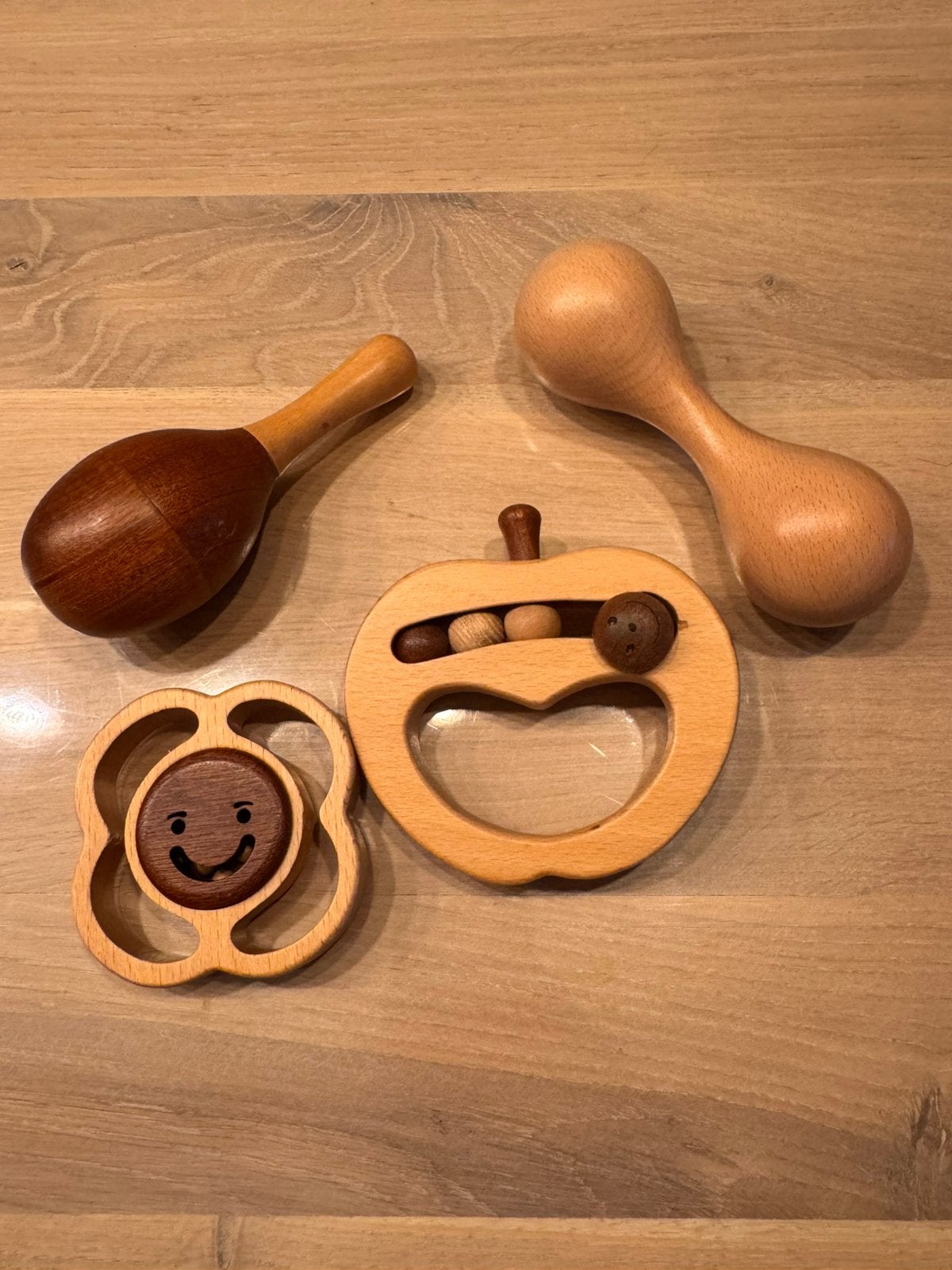 Miso toy houten rammelaar set baby, Kinderen en Baby's, Ophalen of Verzenden, Zo goed als nieuw