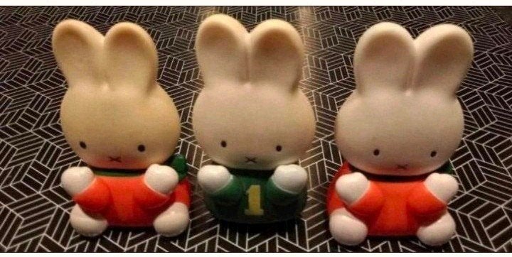 Vintage Nijntje beeldjes Dick Bruna 1966 Thailand, Ophalen, Konijn