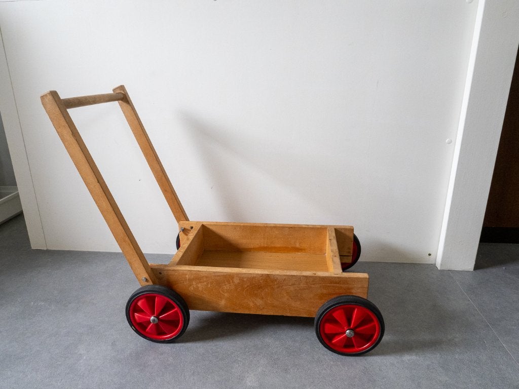 Houten blokkenwagen, Ophalen, Gebruikt, Duw- of Trekspeelgoed